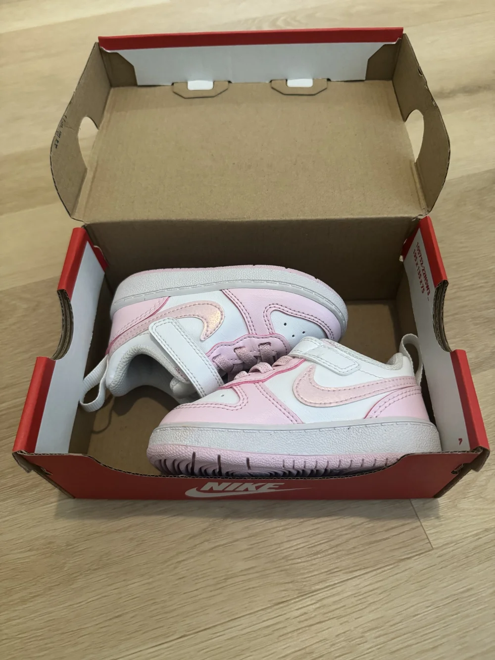 Nike Kids' Pink and White Low-Top Sneakers - Picture 2 of 6